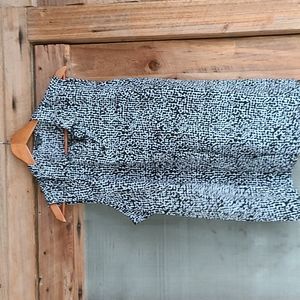 Women's black and white polka dot blouse